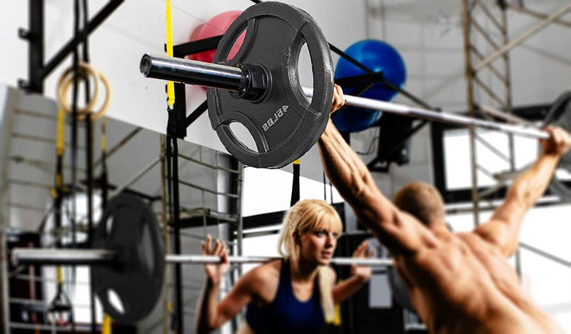 Clout Fitness Olympic Barbell Clamps Collars Quick Release Pair of Locking Weight Clips Fit 2 Inch Barbell for Weightlifting Yellow - Image 2